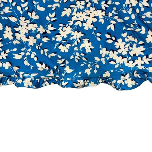 Draper James Sleeveless Floral‎ Dress Blue White Womens Size XXL/XXXL Ruffle Hem - Picture 4 of 8